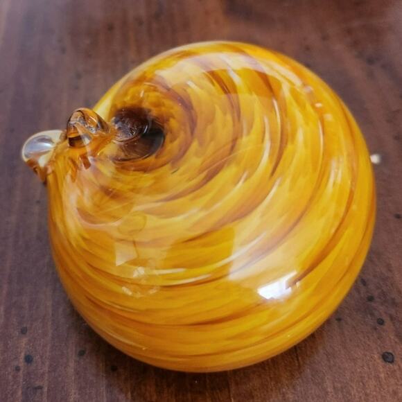Nunwell Amber‎ Swirl Art Glass Sleeping Cat 2-1/4" Paperweight Signed Nunwell 07 - Picture 4 of 9